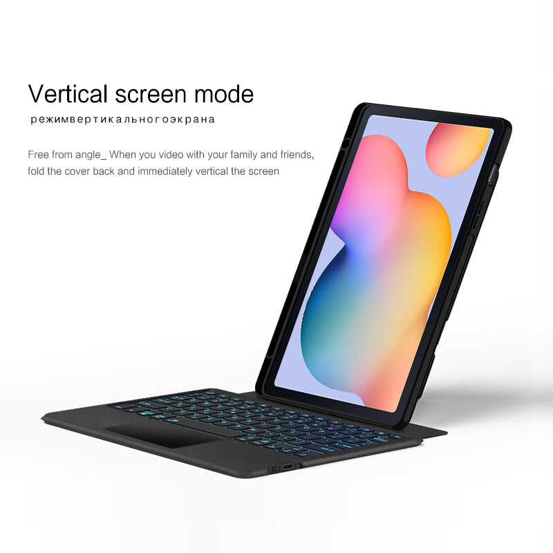 For Samsung Galaxy Tab S6 Lite PU Leather Stand Case Cover with Removable Touchpad Backlit Keyboard For Samsung Galaxy Tab S6 Lite PU Leather Stand Case Cover with Removable Touchpad Backlit Keyboard